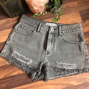 Olive high waisted bullhead shorts
